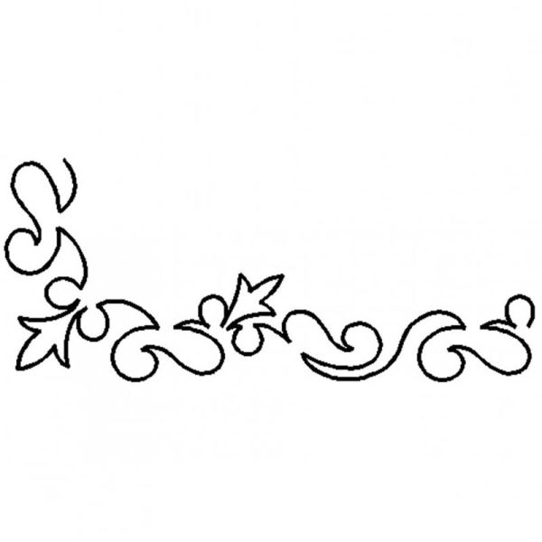 Quiltsjabloon border Flower Bud 2,5 inch