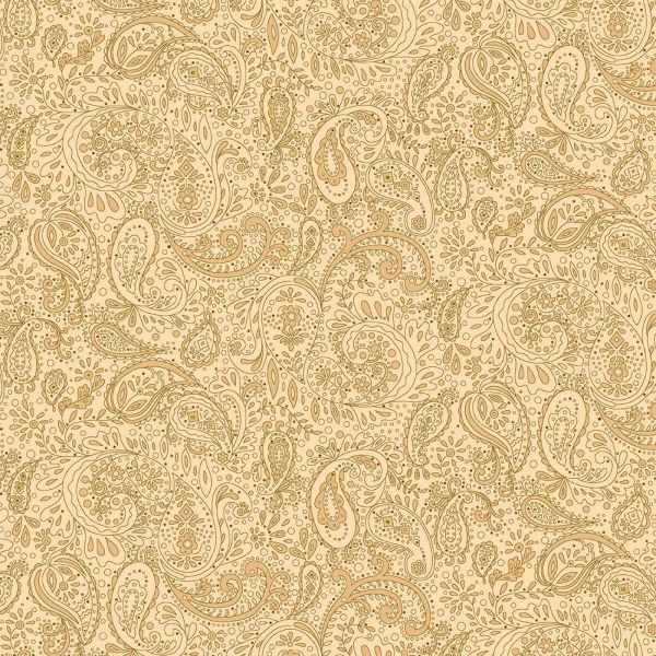 Kim Diehl  cream - tan Paisley with color dots