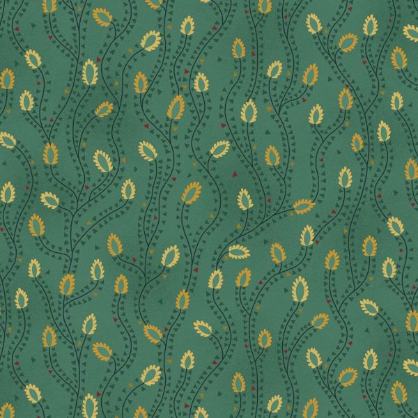Kim Diehl Triangle Vines Green