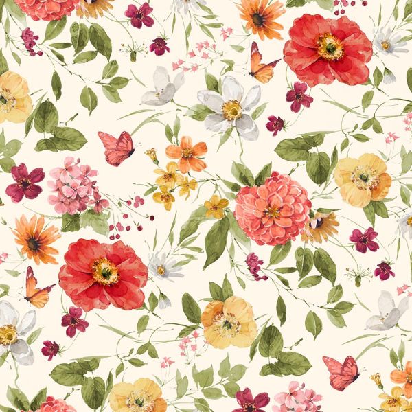 Cream medium Florals