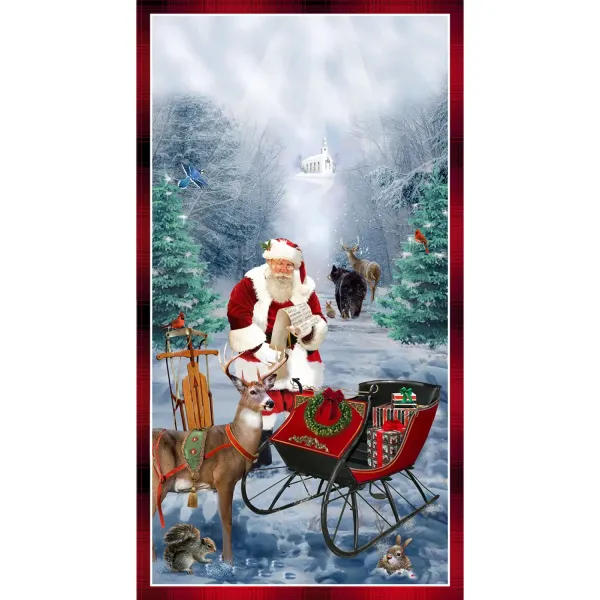 Santa with Sleigh Panel