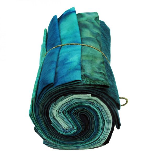 Bali Batik Hoffman -1895's - Teal Colorway - 12 Fat Quarters