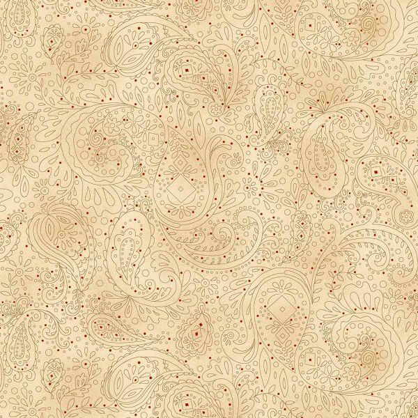 Kim Diehl Beige Paisley with tiny Dots