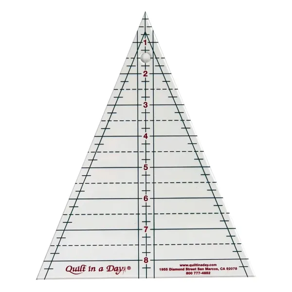 Quiltliniaal Kaleidoscope 45 Degree Triangle Ruler 8-1/2 inch