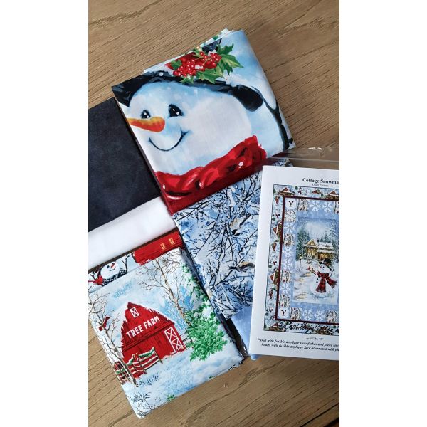 Quiltpakket - Cottage Snowman - 48"x 72"