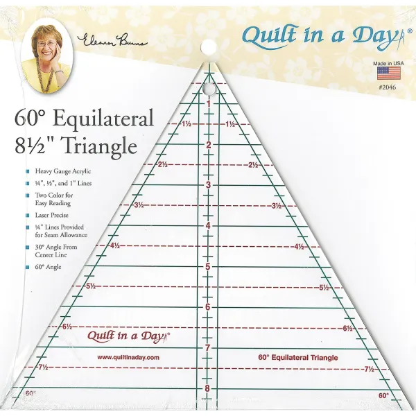 Quiltliniaal 60 Degree Equilateral 8 1/2 Triangle