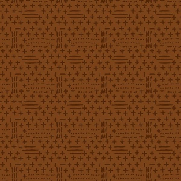 Flannel Rust Dots and Dashes 