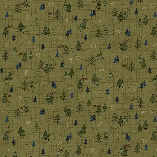 Flannel Green mini Trees