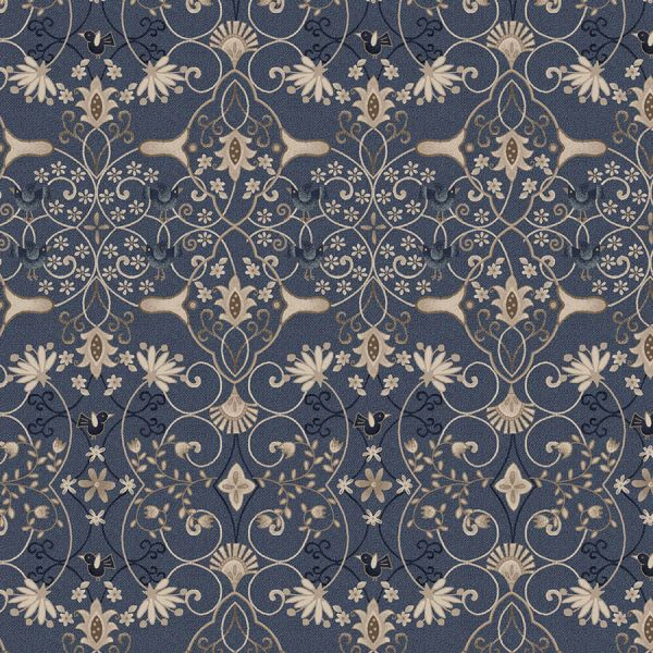 Blue Bird Damask collection BlueBird of Happiness
