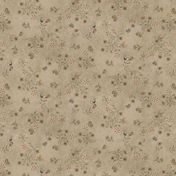 Kaki Naturel Stitches collection Bluebird of Happiness