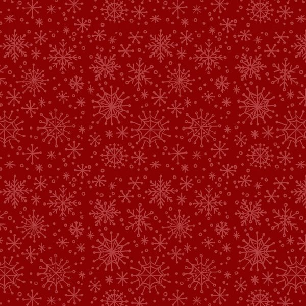 Snowflakes Red All Over Christmas