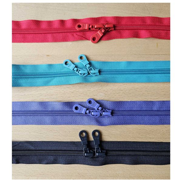 2 Way Zipper - Double Pull - Tweewegrits - 75 cm  - verschillende kleuren