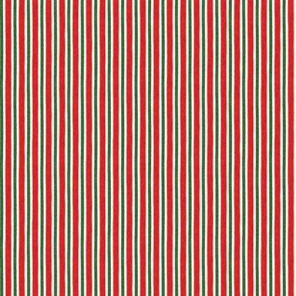Winter Forest - Red Green Stripes