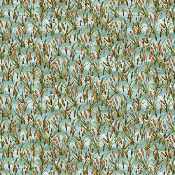 Down by the Lake - Cattails Blue
