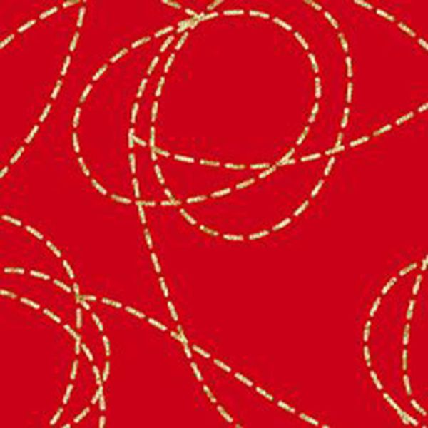 Twisted Sister met Metallic Rood  per meter