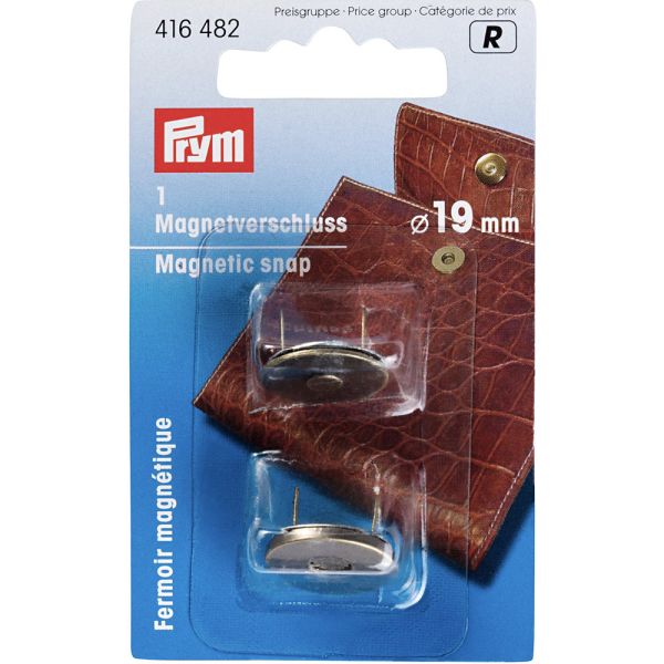 Magneetsluiting tas  -bronskleurig - 19mm