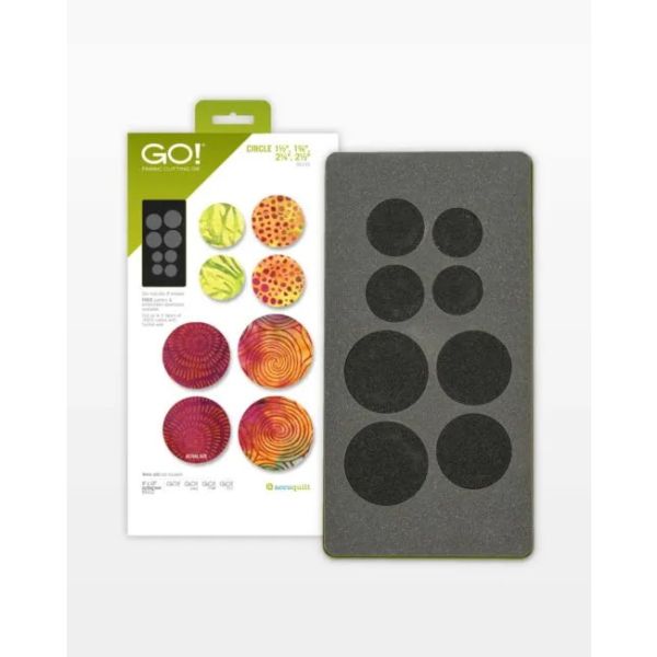 Accuquilt -GO! Circle-1 1/2", 1 3/4", 2 1/4", 2 1/2"