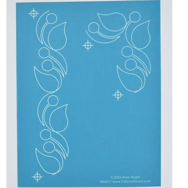 Quiltsjabloon Full Line Vine Border - 2 inch