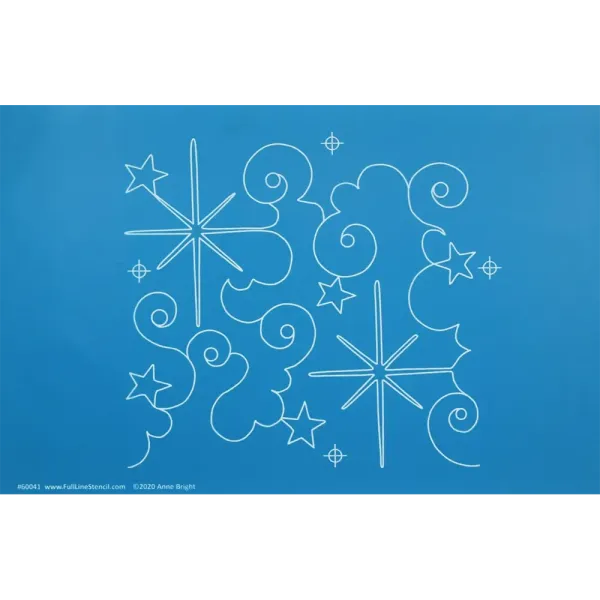 Quiltsjabloon Full Line  - Christmas full Line Stencil