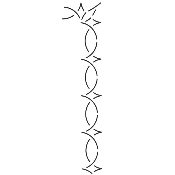 Quiltsjabloon Line Border- 1inch