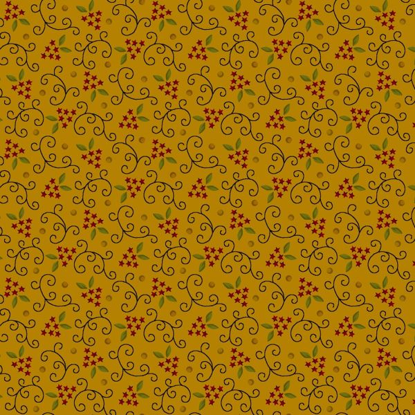 Kim Diehl Gold Starry Vines