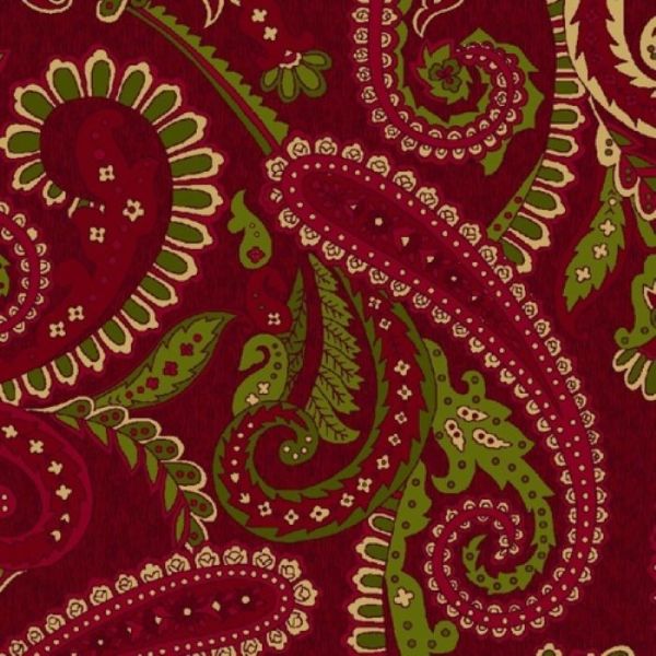Kim Diehl Red Green Paisley