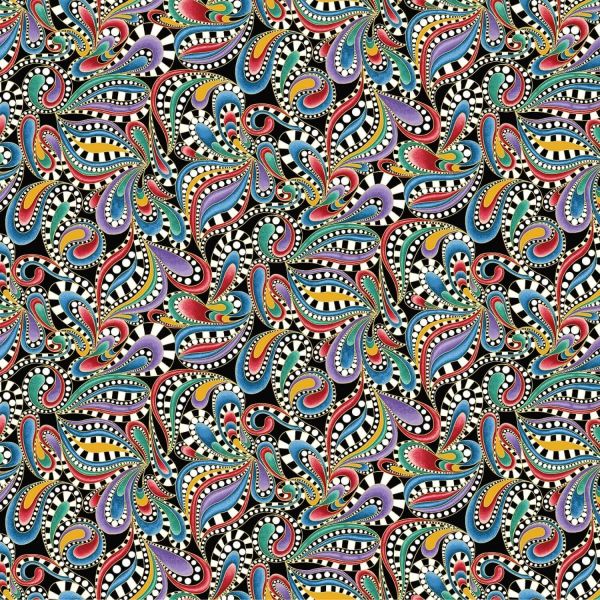 Multi Paisley Swirl w/Metallic