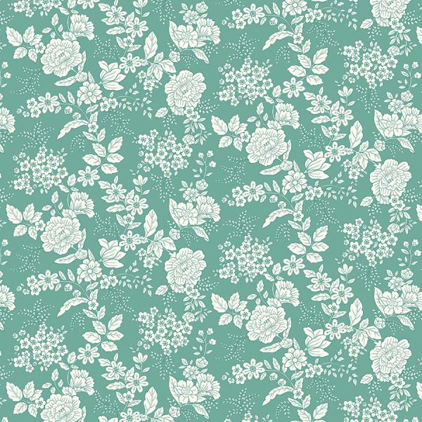 Kim Diehl Dark Aqua Floral