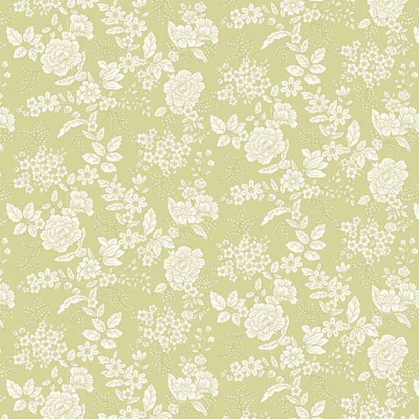 Kim Diehl Light Green Floral