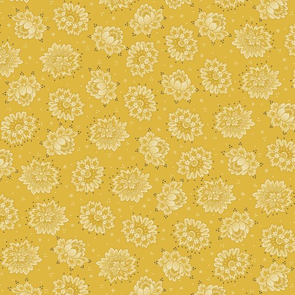 Kim Diehl Gold Yellow Tossed Blossoms