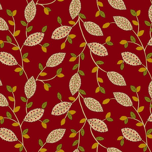 Kim Diehl Cranberry Fancy Leaves