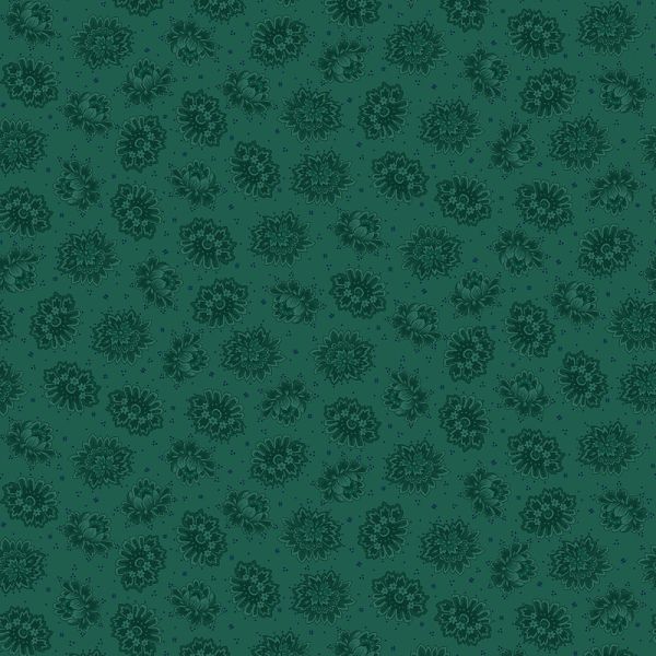 Kim Diehl Teal Tossed Blossom
