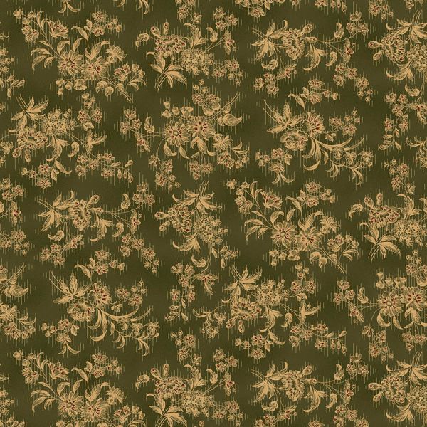 Kim Diehl Green Stylized Floral