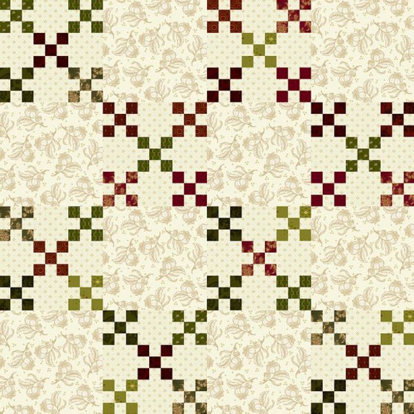 Kim Diehl Multi Irish Chain Patchwork - per 62cm x110cm