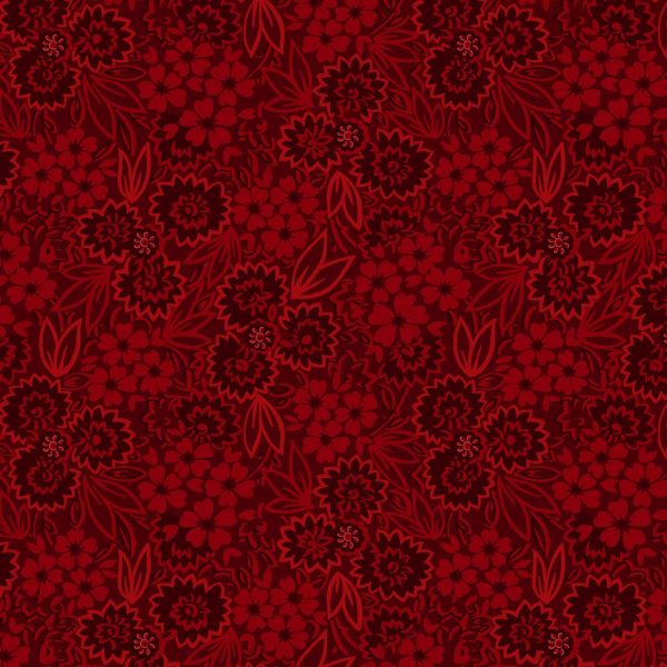Kim Diehl Red Pressed Flowers Harvest