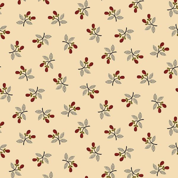 Kim Diehl Cream Sprigged Pears