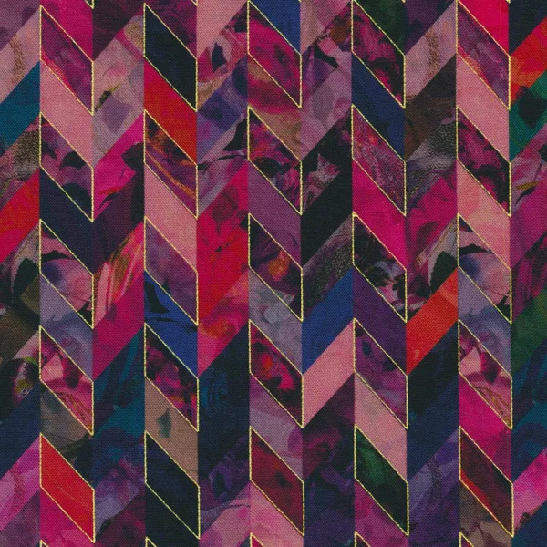 Chevron Wine with Metallic
