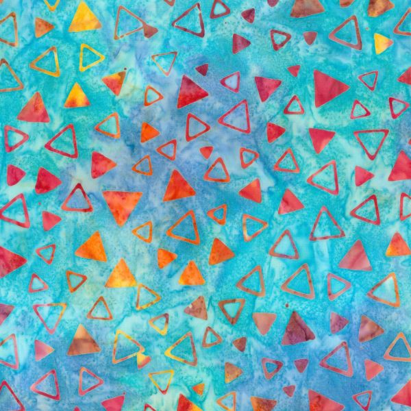 Bali  Batik To the Point Rainbow Triangles
