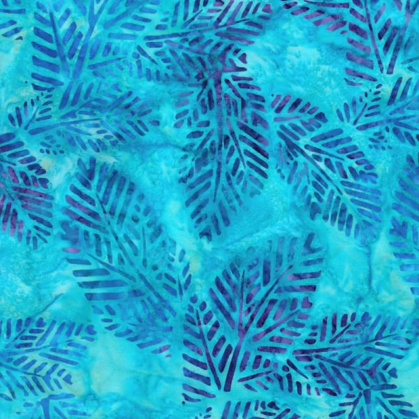  Blue leaves Batik