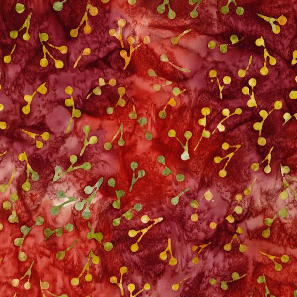 Branches Burgundy Batik