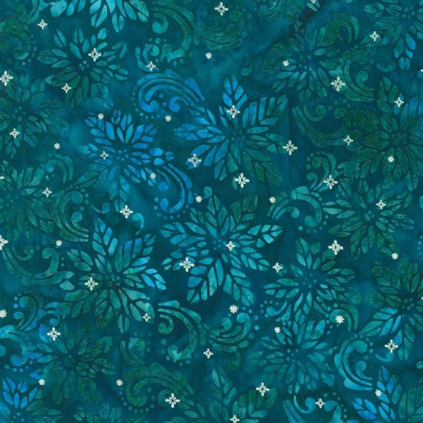Winter Sparkle Batik Ocean pointsettas