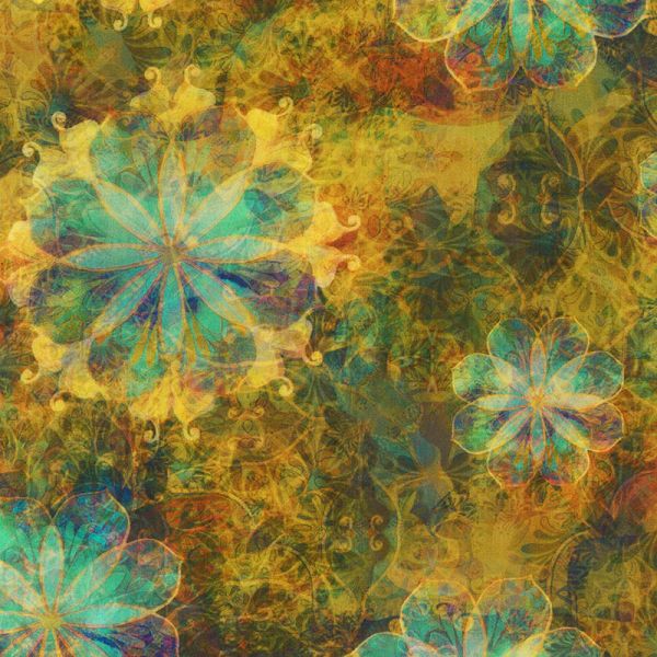 Venice Gold Flowers Floral