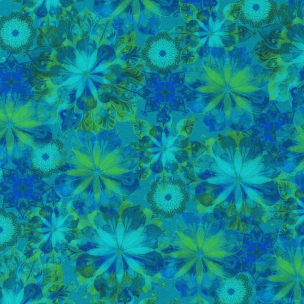 Venice Teal Flowers