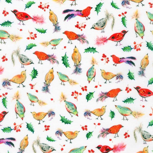  Yuletide Bouquet Birds White