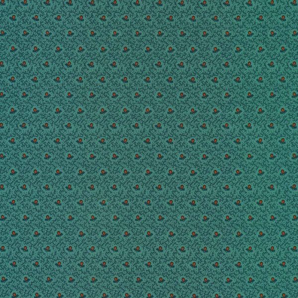 Teal Red flowerDot 