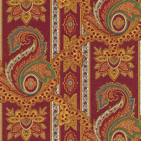 Red Floral Scroll 