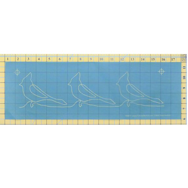 Quiltsjabloon Full Line Cardinal Birds  3 1/2 inch
