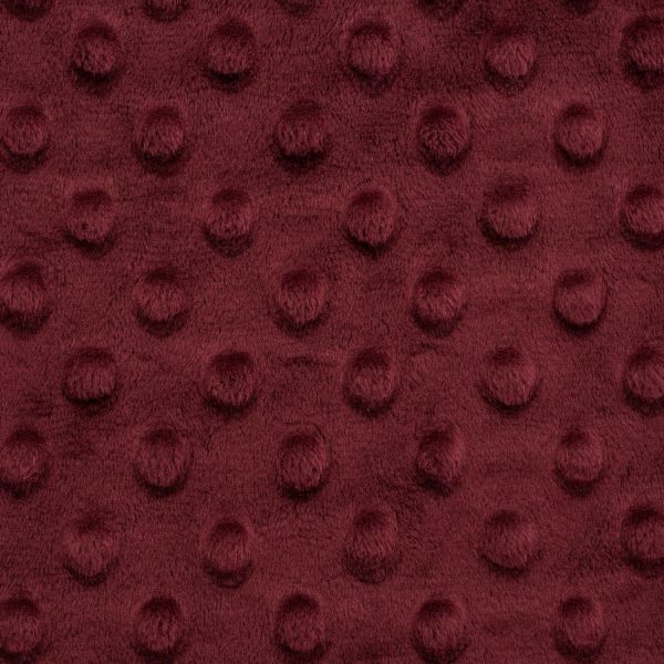 Dimple Dot Cuddle Minky Merlot Red