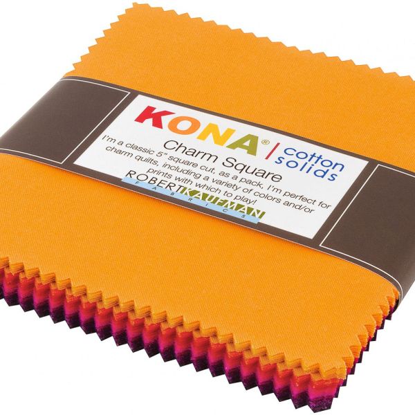 Charm Pack Kona solid Birds of Paradise Palette