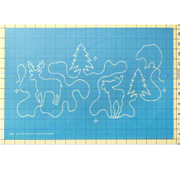 Quiltsjabloon Deer in the Woods- 7-1/2inch 